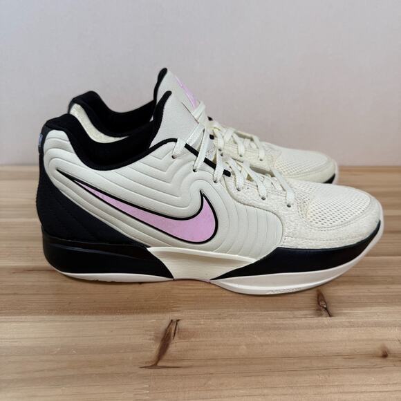 Nike JA 2 Basketball sneakers Mens 10 Coconut Milk Black Apricot Pink foam
